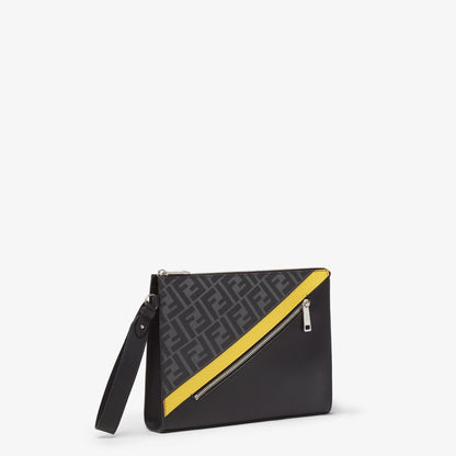 Pochette Fendi Diagonal Pochette en tissu gris