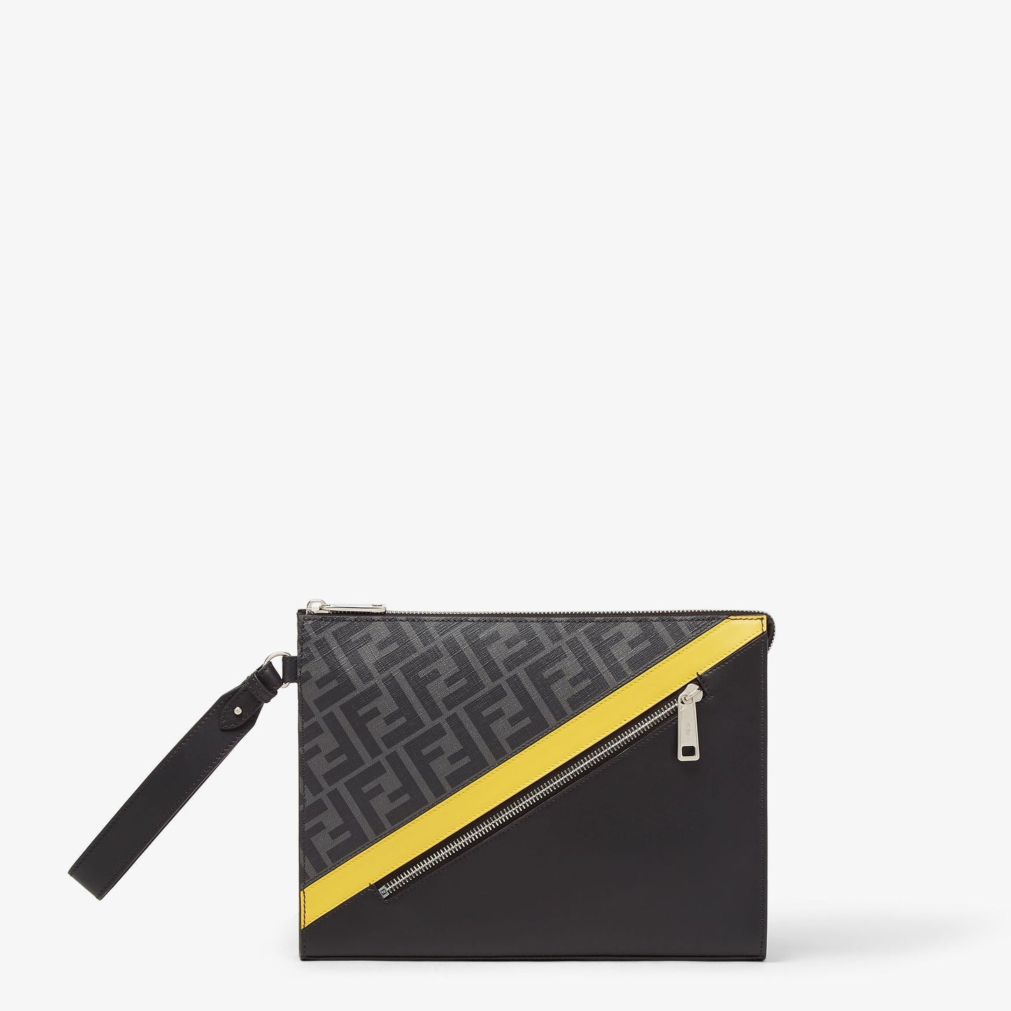 Pochette Fendi Diagonal Pochette en tissu gris