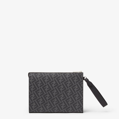 Pochette Fendi Diagonal Pochette en tissu gris